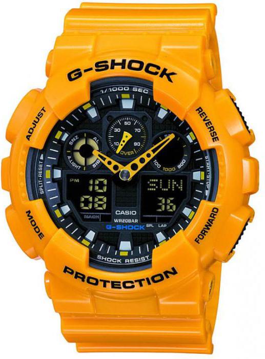 Zegarek na rękę Casio G 100 G-SHOCK: opis, dane techniczne, instrukcja i recenzje