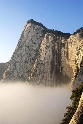 Mount Huashan. Góry Chin