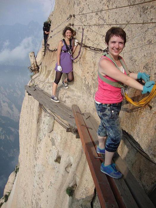 pieszy szlak śmierci na Górze Huashan w Chinach