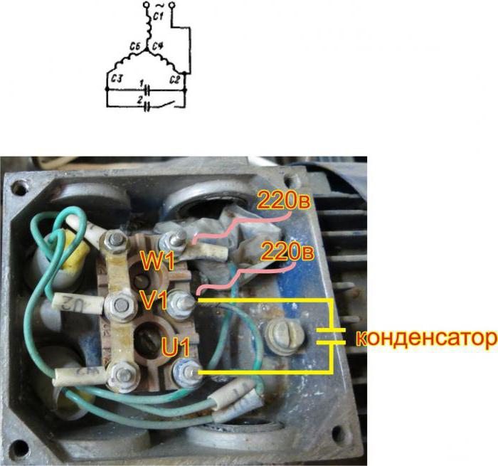 Schemat połączenia silnika. Podłączenie jednofazowego silnika elektrycznego