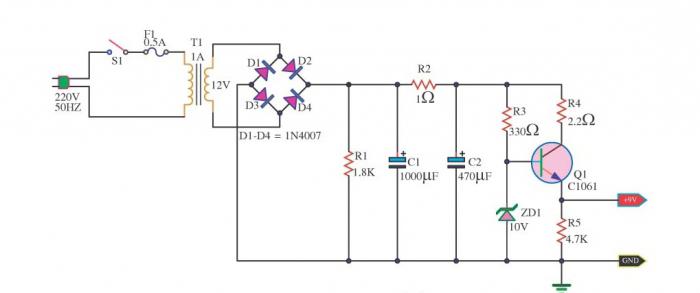 regulowany obwód regulatora napięcia 